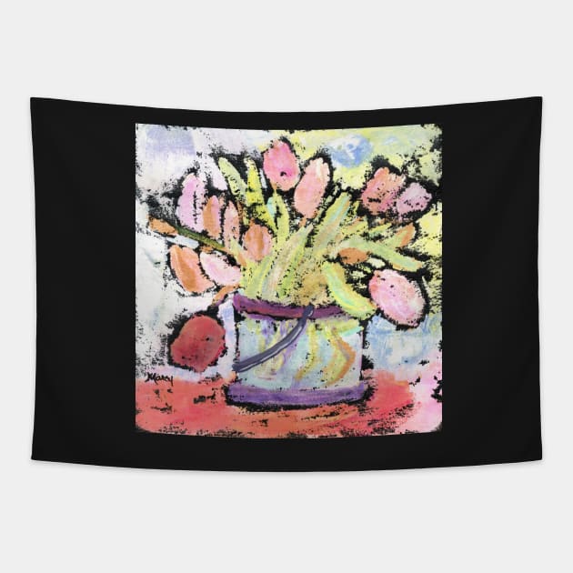 Tulip Love Tapestry by MarcyBrennanArt