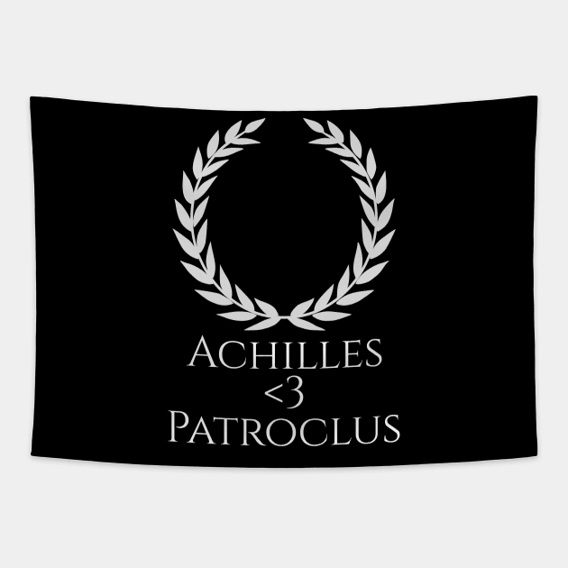 Ancient Greek Mythology LGBT Gay Pride Achilles <3 Patroclus Tapestry by Styr Designs