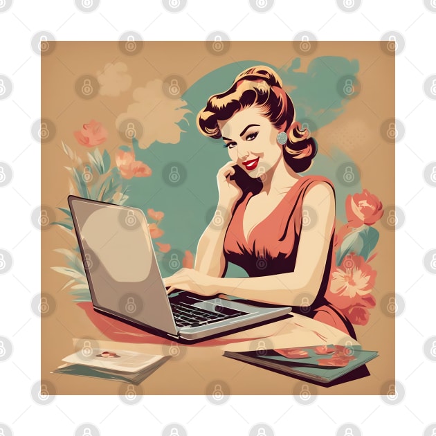 Macbook Muse Vintage Art Beauty Pin Up Art by di-age7