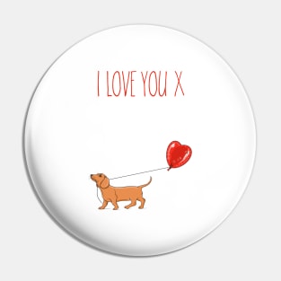 Sausage Dog Love Pin