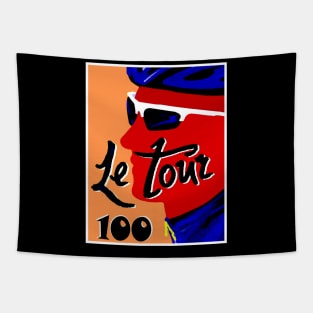 Le Tour Vintage 100 Competition Bicycle Racing Print Tapestry