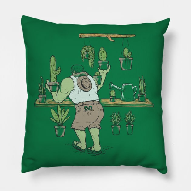 Dr Greenery Plantdad Pillow by Chewbarber