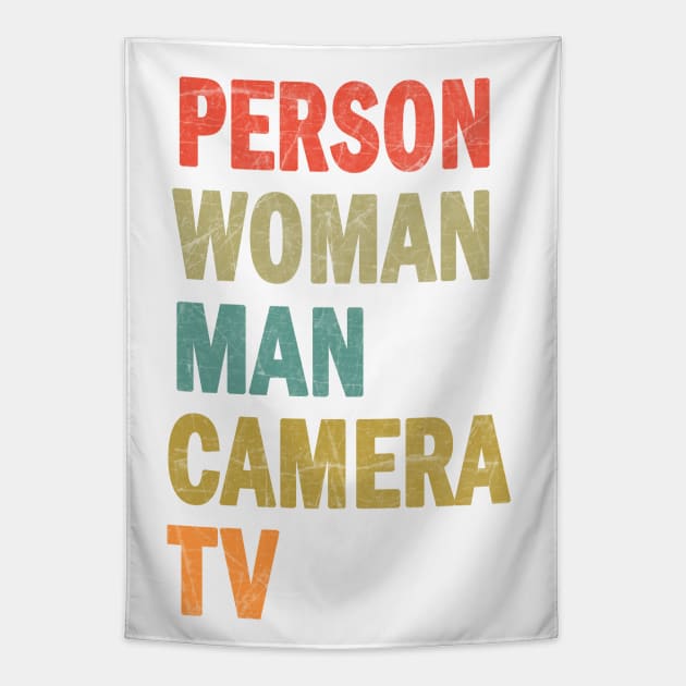 Person Woman Man Camera TV Tapestry by valentinahramov