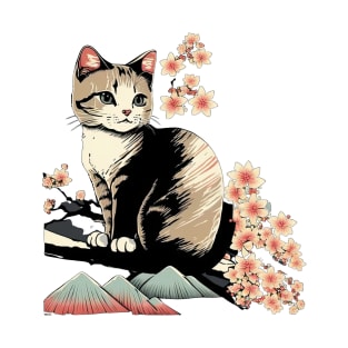 Japanese Cat Kimono T-Shirt