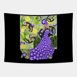 Frida Khalo in Purple Tapestry