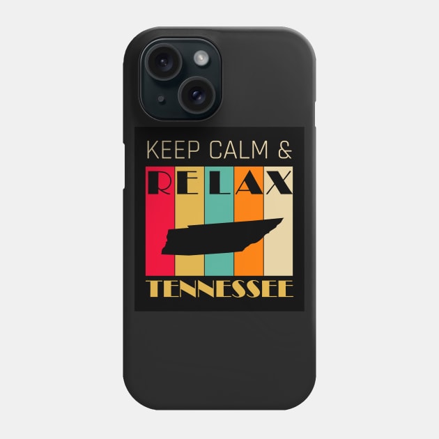 TENNESSEE - US STATE MAP - KEEP CALM & RELAX Phone Case by LisaLiza