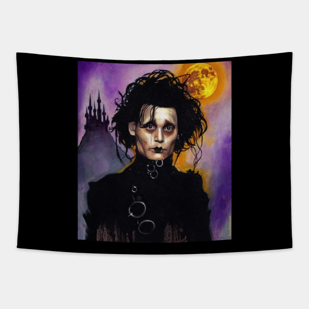 Ansekenamun - Edward Scissorhands Tapestry by Ansekenamun