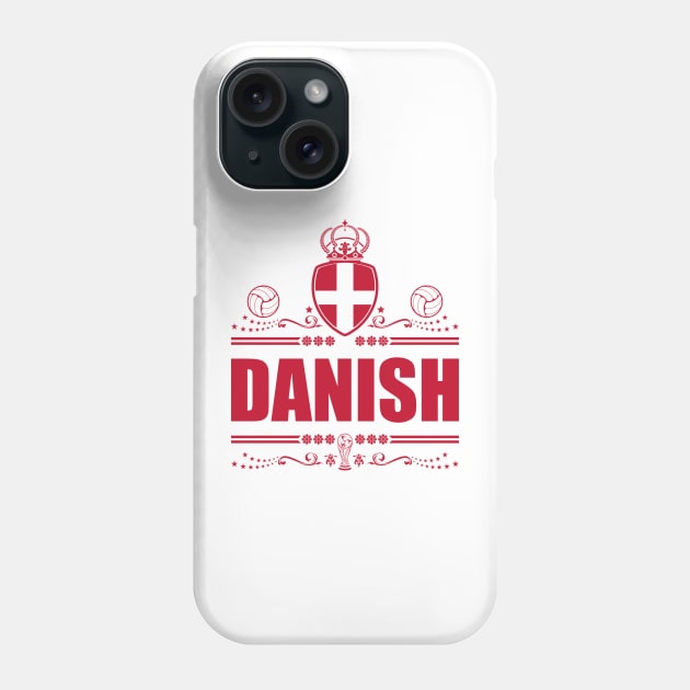 DANISH FOOTBALL GIFT | RED VIGNETTE Phone Case by VISUALUV