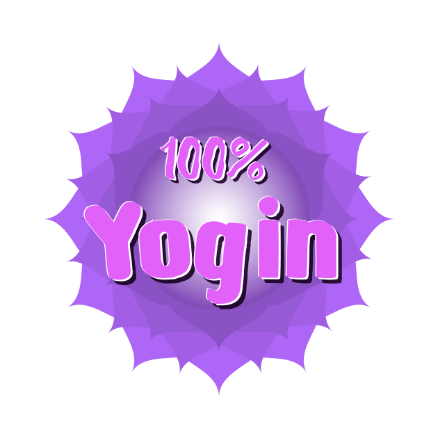 Yogin logo with violet mandala by leyaelena