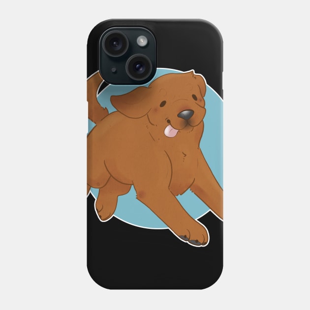 Labrador Retriever - Red Phone Case by Happydog Illustration