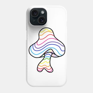 The Perfect Mushroom: Exotic Trippy Wavy Rainbow Contour Lines 2 Phone Case