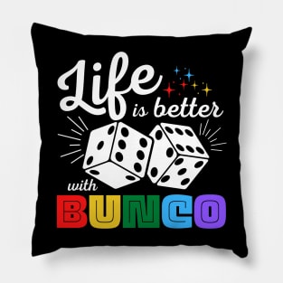 Cute Bunco Life is Better with Bunco Dice Pillow