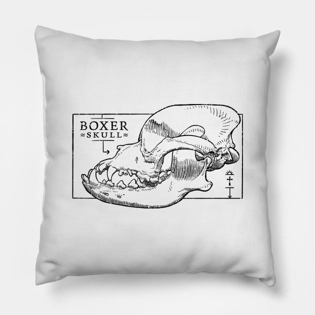 Boxer skull Pillow by StefanAlfonso