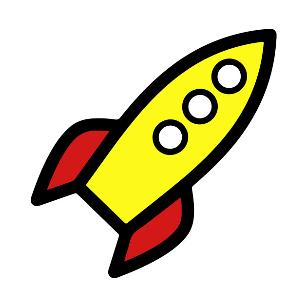 Cartoon Space Rocket Clipart - Rocket - T-Shirt | TeePublic