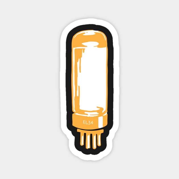 EL34 Vacuum tube icon Magnet by SerifsWhiskey