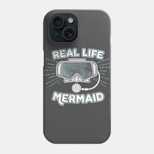 Scuba Diving T-Shirt Real Life Mermaid Diver Phone Case