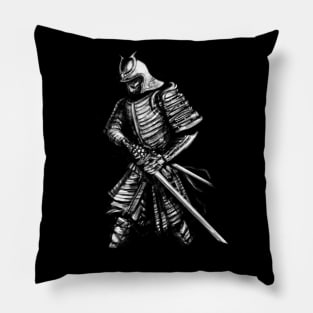 katana blues dark Pillow