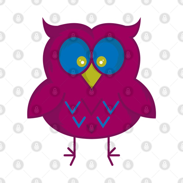 Cute little Owl ,pattern Funny sketchy Illustration art by ShirtyArt