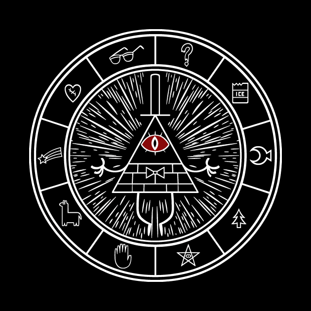 Gravity Falls Bill Cipher Wheel by Rebellion10