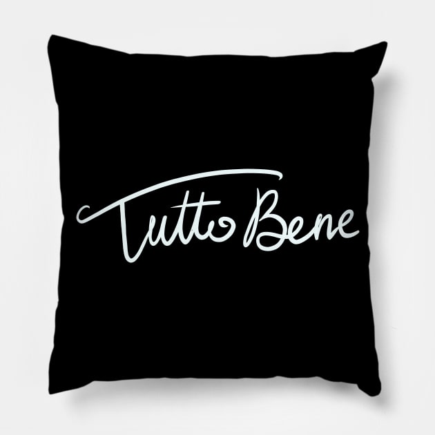 White Tutto Bene Pillow by BraveMaker