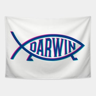 Darwin Fish Logo v3 Tapestry