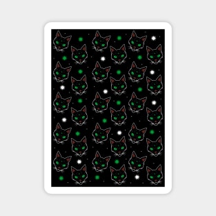 Desain Cat black home pattern Magnet