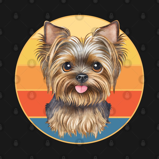 Cute Yorkshire Terrier Dog Breed Vintage Retro Sunset Animal Pet Yorkie by Inspirational And Motivational T-Shirts