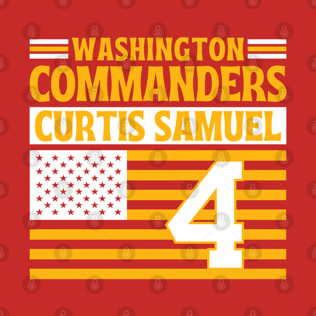 Washington Commanders Samuel 4 American Flag Football by Astronaut.co