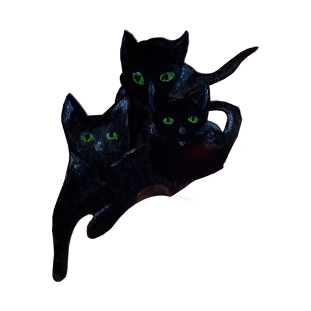 Black cats by PaintingsbyArlette