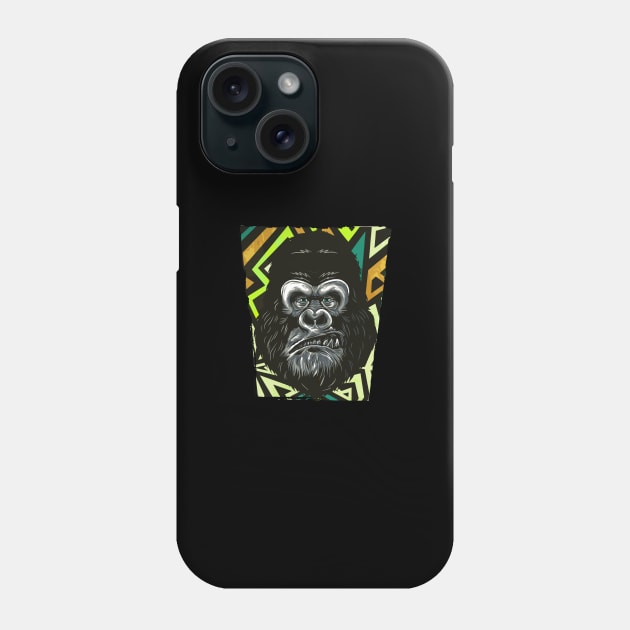 Gorilla Face Phone Case by Happy Art Designs