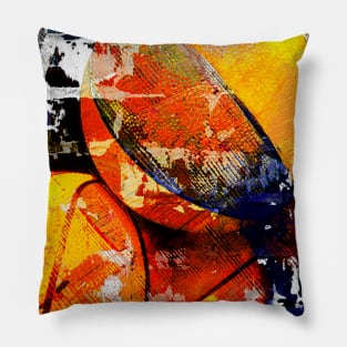 Basketball art print 113 swoosh - basketball artwork Pillow