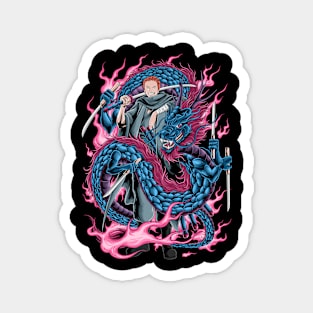 Samurai Dragon Magnet