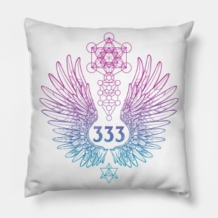 Angel Number 333 Sacred Geometry Pillow