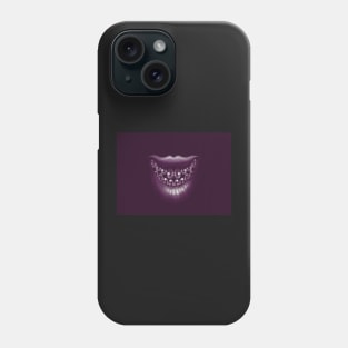 The Grin glitters on a fitted facemask or t-shirt Phone Case