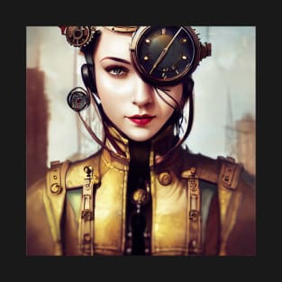 Clockwork Steampunk Woman T-Shirt