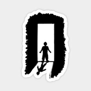 The Man at the Door Hand-drawn illustration Magnet