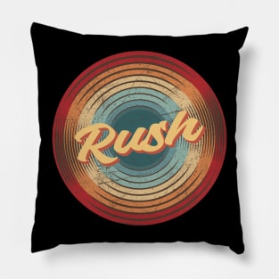 rush vintage circle Pillow