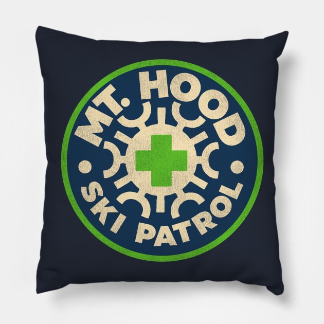 Mt Hood Oregon Ski Patrol Pillow by darklordpug