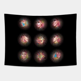 Star Rays Evil Beauty Tapestry