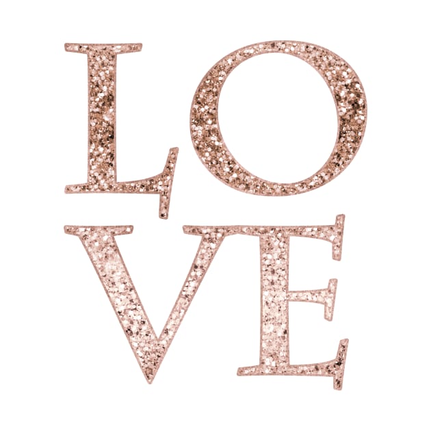 Sparkling rose gold glitter love by RoseAesthetic