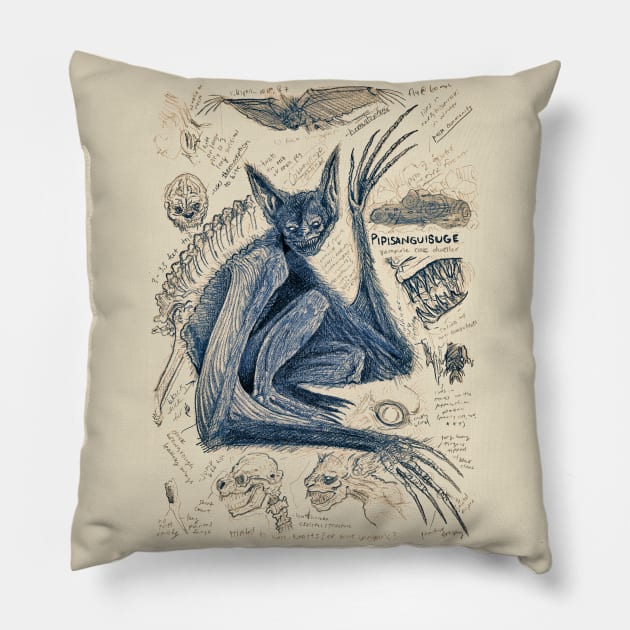 Pipisanguisuge - Vampire Bat Pillow by Ballyraven