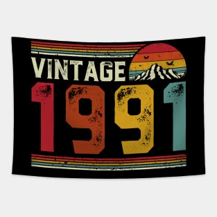 Vintage 1991 Birthday Gift Retro Style Tapestry