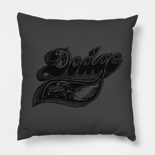 Vintage Dodge Pick-Up Art (Ghost on Asphalt) Pillow