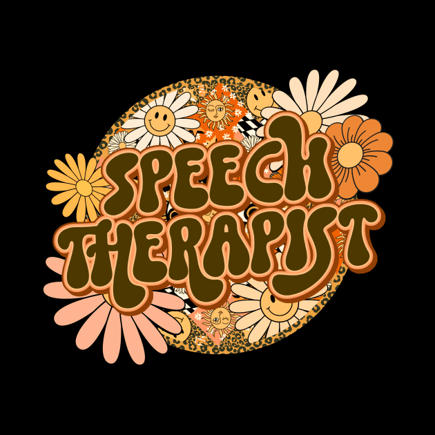 Speech Therapist Vintage Retro SLP by Visual Vibes