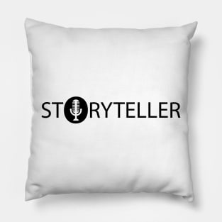 Storyteller artistic typography design Pillow