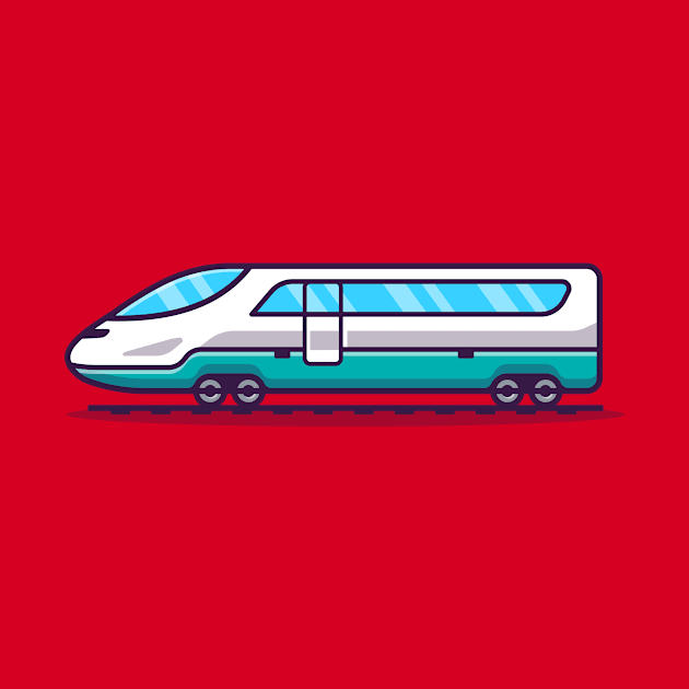 Fast Train Cartoon Illustration by Catalyst Labs