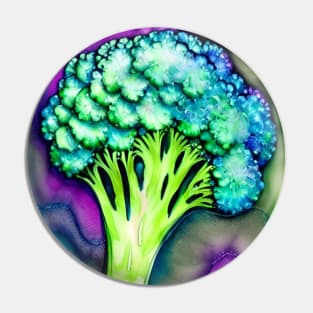 Broccoli in Watercolor Pin