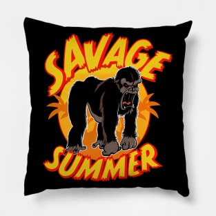 Savage Summer, with outline Pillow