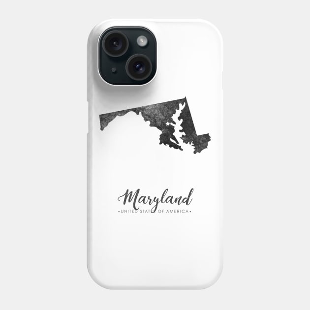 Maryland state map Phone Case by StudioGrafiikka