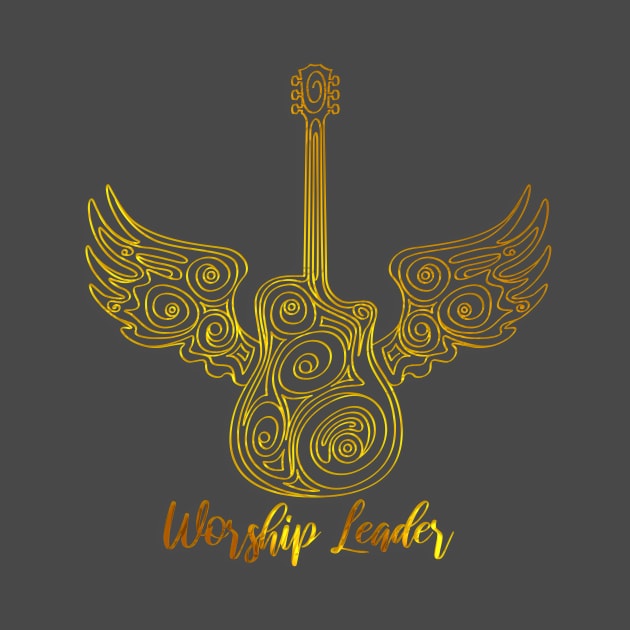 Worship leader - Golden Guitar with Wings by Proxy Radio Merch